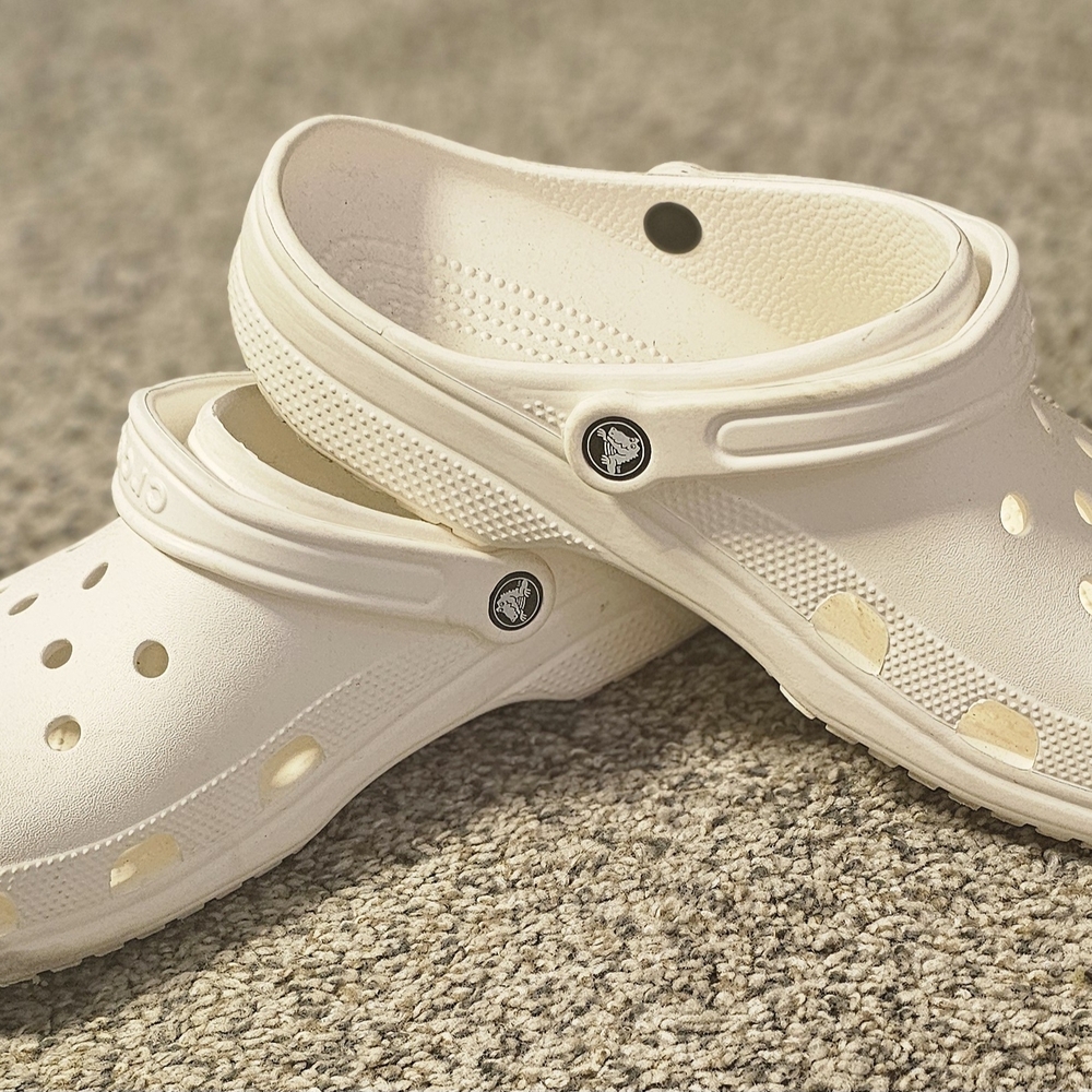 CROCS White Loafers & Slip-Ons